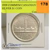 Image 1 : 1939 COMMEM CANADIAN GVI SILVER $1 COIN