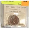 Image 1 : 1983 CANADIAN QE II 50 CENT COIN CERT ICCS MS66