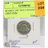 Image 1 : SCARCE 1947 DOT CANADIAN GVI 5 CENT COIN