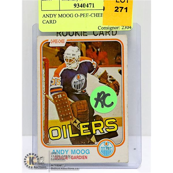 ANDY MOOG O-PEE-CHEE ROOKIE CARD