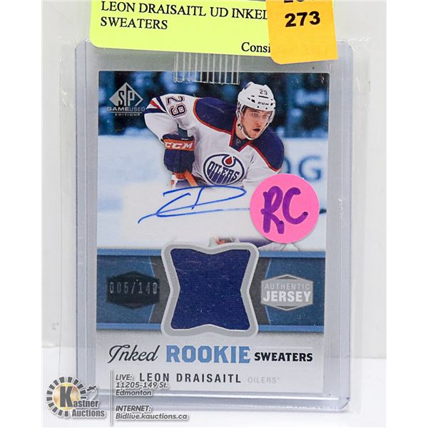 LEON DRAISAITL UD INKED ROOKIE SWEATERS