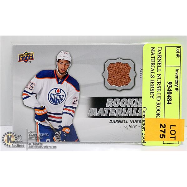 DARNELL NURSE UD ROOKIE MATERIALS JERSEY