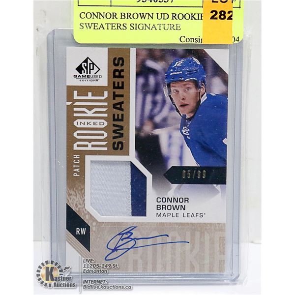 CONNOR BROWN UD ROOKIE SWEATERS SIGNATURE
