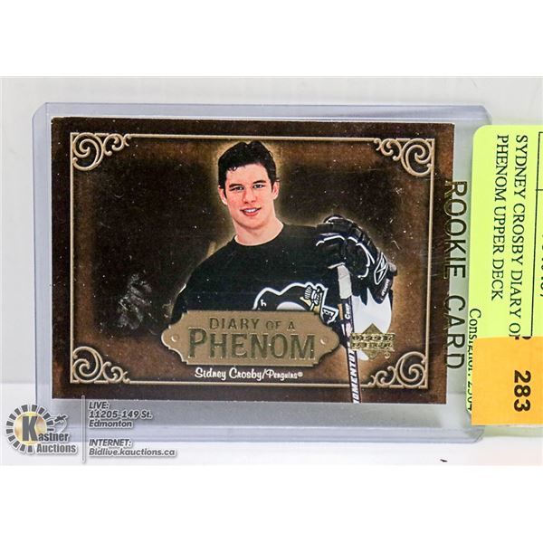 SYDNEY CROSBY DIARY OF A PHENOM UPPER DECK