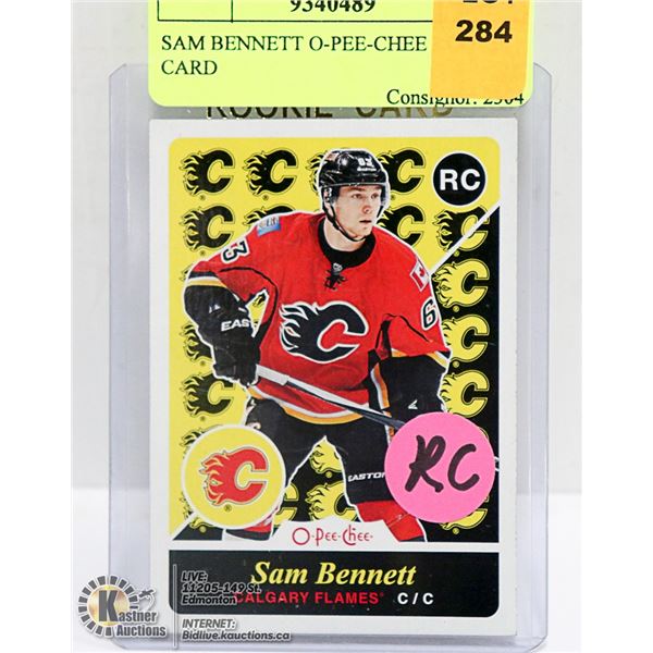 SAM BENNETT O-PEE-CHEE ROOKIE CARD