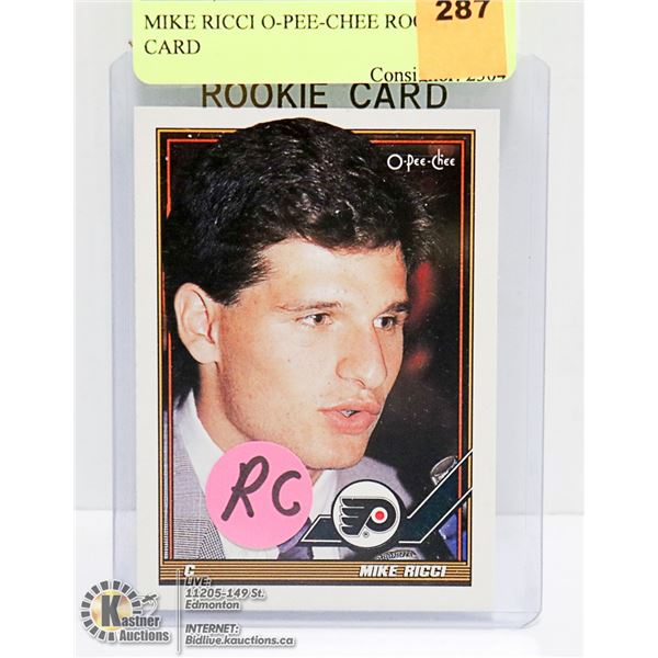 MIKE RICCI O-PEE-CHEE ROOKIE CARD
