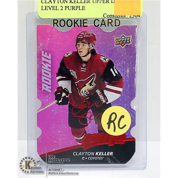 CLAYTON KELLER UPPER DECK MVP LEVEL 2 PURPLE