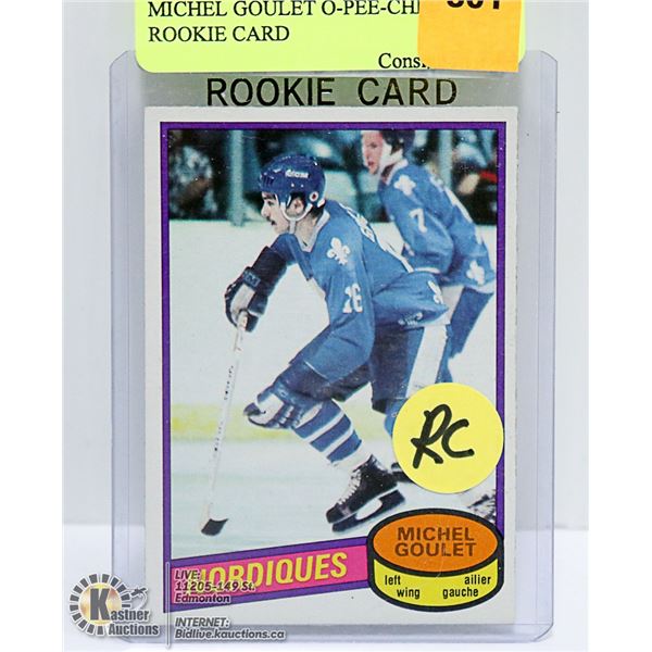MICHEL GOULET O-PEE-CHEE ROOKIE CARD