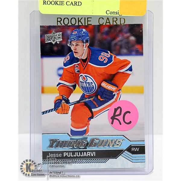 JESSE PULJUJARVI UD YOUNG GUNS ROOKIE CARD