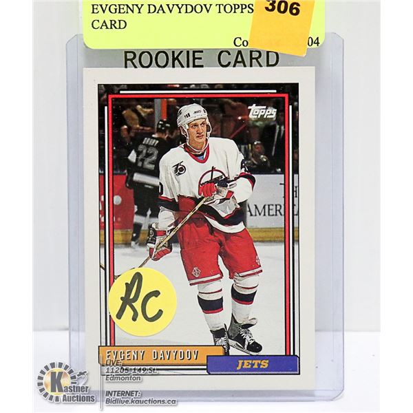 EVGENY DAVYDOV TOPPS ROOKIE CARD