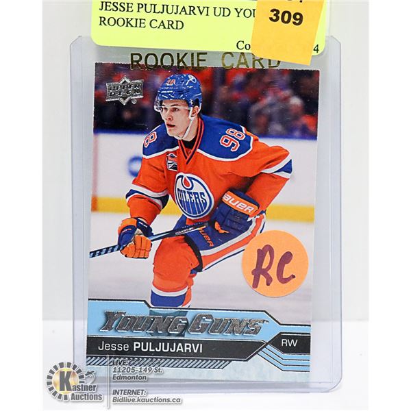 JESSE PULJUJARVI UD YOUNG GUNS ROOKIE CARD