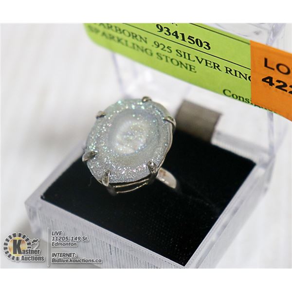 STARBORN .925 SILVER RING WITH SPARKLING STONE
