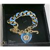 Image 1 : JUICY COUTURE BLUE & GOLD TONED BRACELET WITH BLUE