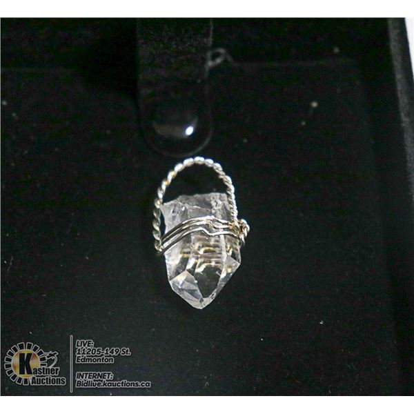 STERLING SILVER HEALING CRYSTAL PENDANT