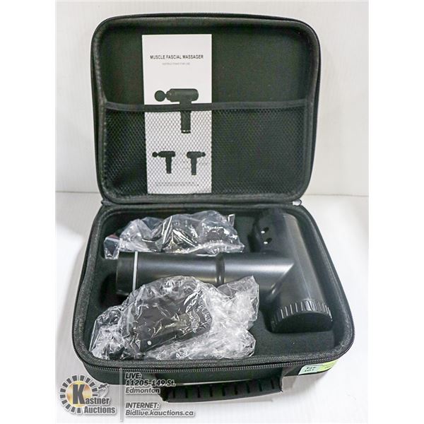 NEW PERCUSSION MASSAGE GUN W/ ATTACHEMENTS