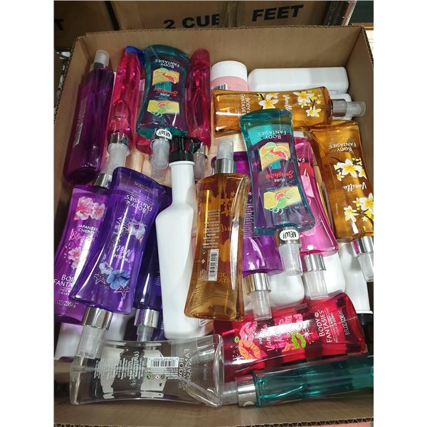 FLAT LOT OF SKINCARE AND FRAGRANCE SPRAY