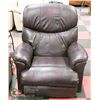 Image 1 : BLACK LAZYBOY LEATHER RECLINING CHAIR