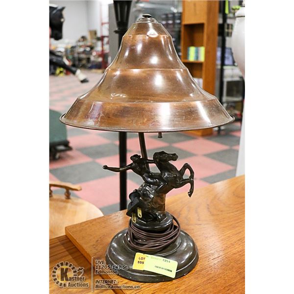 BRONZE STYLE HORSE LAMP