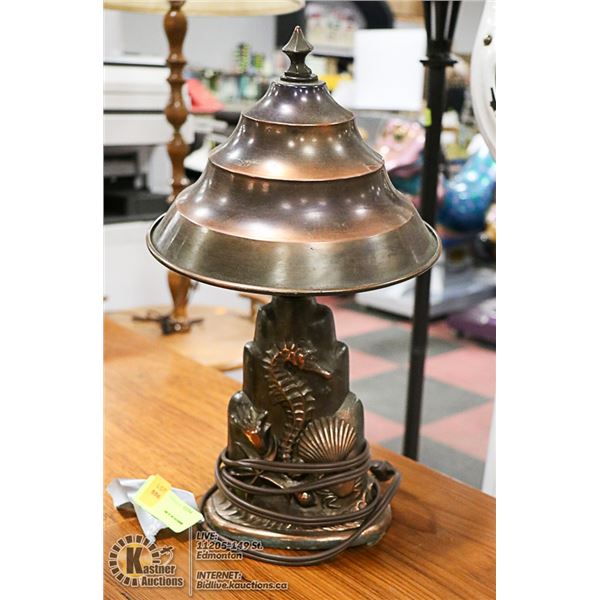 BRASS STYLE SEAHORSE LAMP