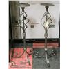 Image 1 : LARGE METAL CANDLE HOLDERS