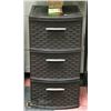 Image 1 : WICKER LIKE STORAGE UNIT 3 DRAWERS