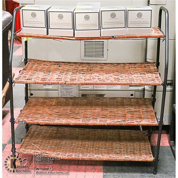 WICKER AND METAL STAND