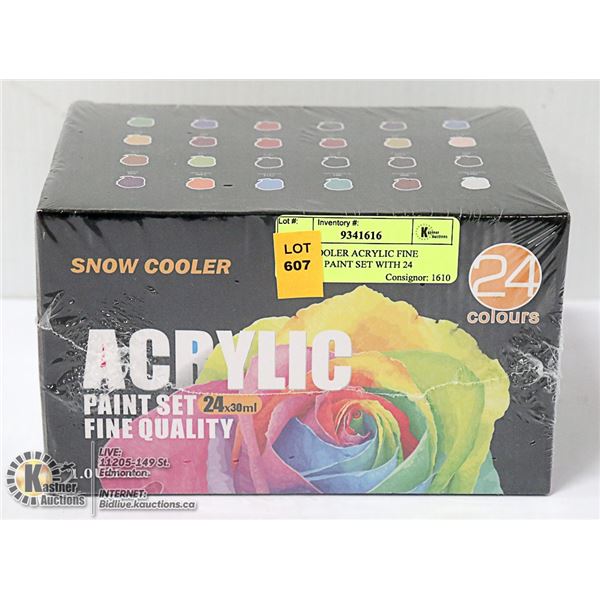 SNOW COOLER ACRYLIC FINE QUALITY PAINT SET WITH 24