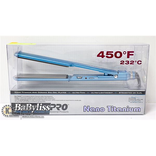 BABYLISS PRO NANO TITANIUM, UP TO 450° FAHRENHEIT