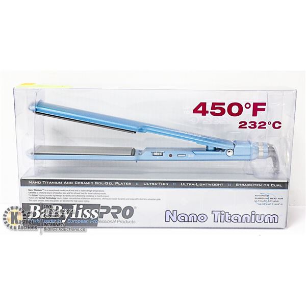 BABYLISS PRO NANO TITANIUM, UP TO 450° FAHRENHEIT