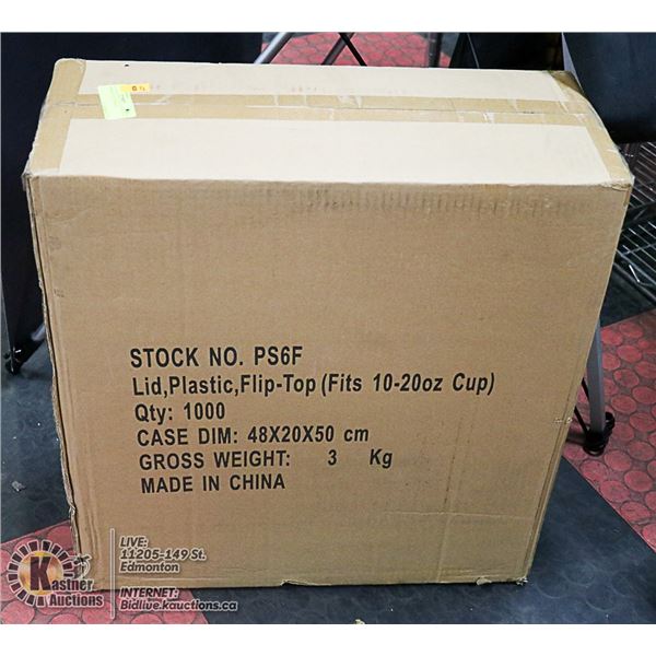 NEW BOX OF FLIP TOP LIDS