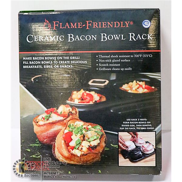 FLAME FRIENDLY CERAMIC BACON RACK