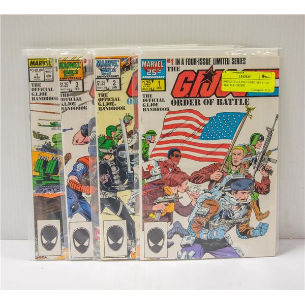 COMPLETE G.I JOE COMIC SET #1 TO #4 BATTLE ORDER
