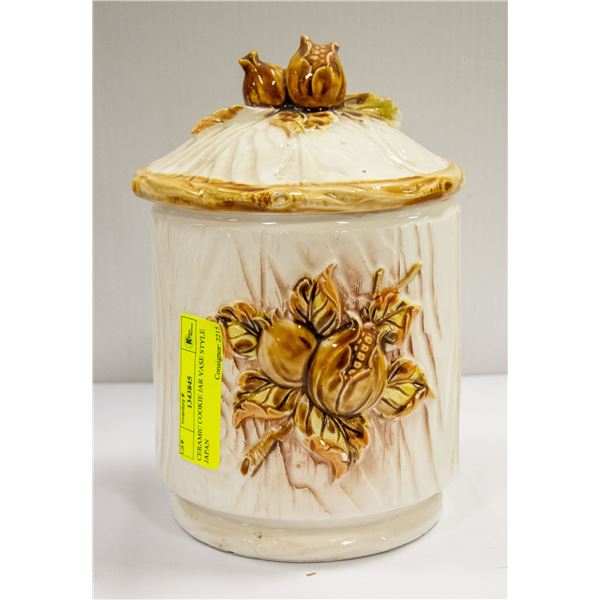 CERAMIC COOKIE JAR VASE STYLE JAPAN