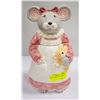 Image 1 : CERAMIC COOKIE JAR GRAY MOUSE