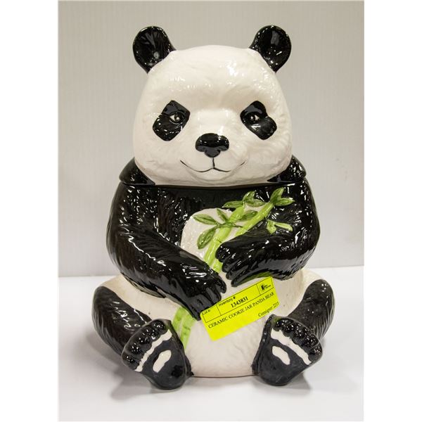 CERAMIC COOKIE JAR PANDA BEAR