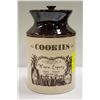 Image 1 : CERAMIC COOKIE JAR ABENAKIS CROCK CIGAR LABEL