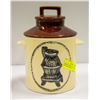 Image 1 : CERAMIC COOKIE JAR OLD STOVE TINY CHIP ON HANDLE