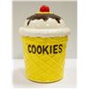 Image 1 : CERAMIC COOKIE JAR ICE CREAM CONE CHERRY ON TOP