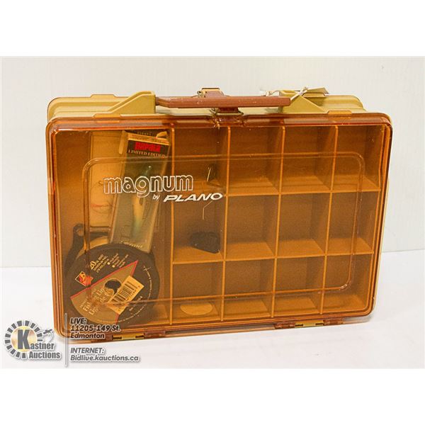 MAGNUM BY PLANO FISHING TACKLE BOX WITH RAPALA