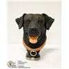 Image 1 : LARGE BLACK DOG HEAD STATUE