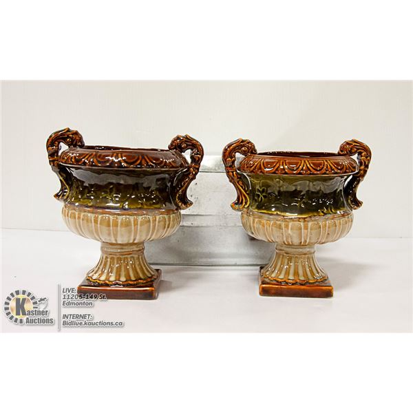 PAIR OF BOSLEY CERAMIC PLANTERS