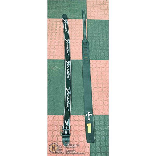 FENDER AND BLACK CROSS GUITAR STRAPS