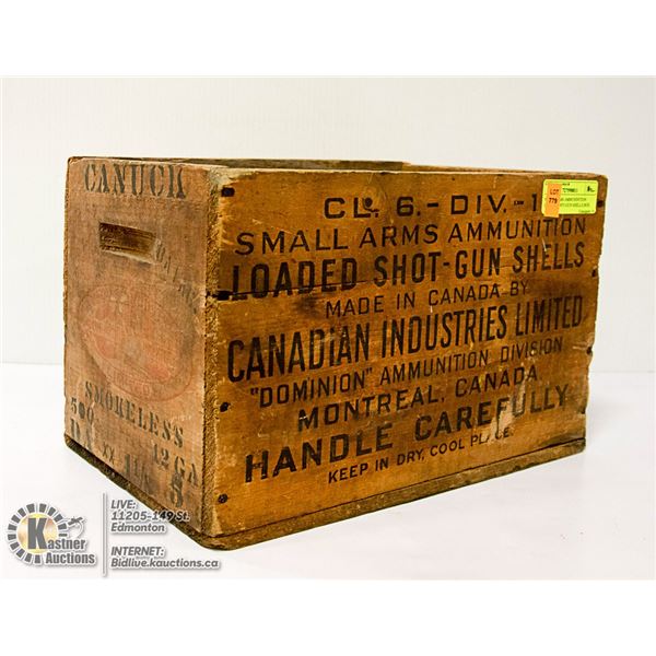 SMALL ARMS AMMUNITION LOADED SHOT-GUN SHELLS BOX
