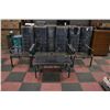Image 3 : METAL PATIO FURNITURE- LOVE SEAT, 2 CHAIRS & TABLE