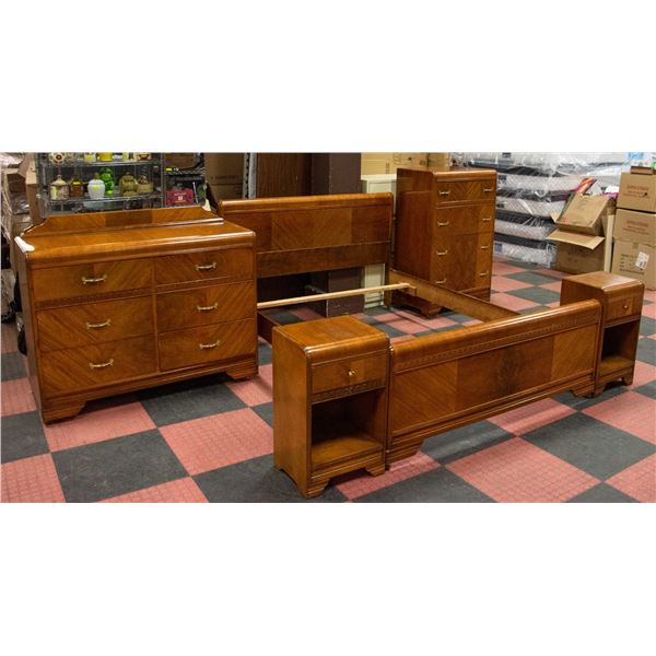 VINTAGE BEDROOM SUITE 1950'S DRESSER WITH MIRROR,