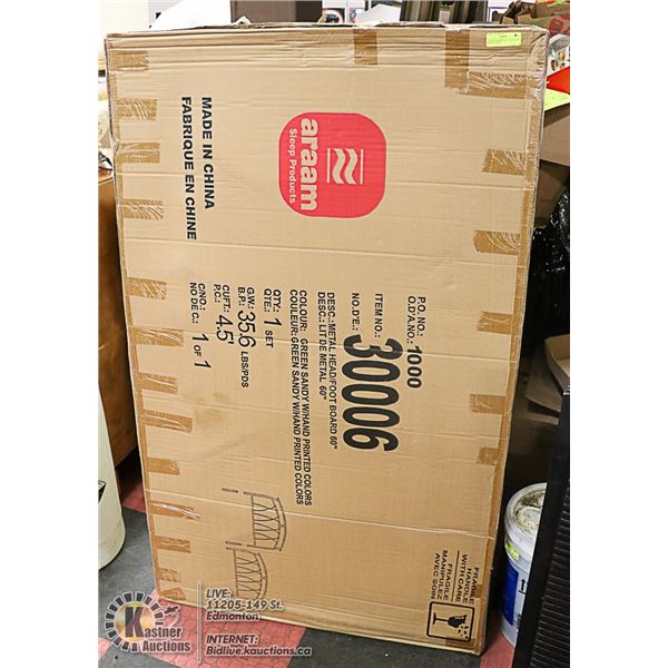 QUEEN SIZE METALIC  HEAD BOARD & FOOTBOARD