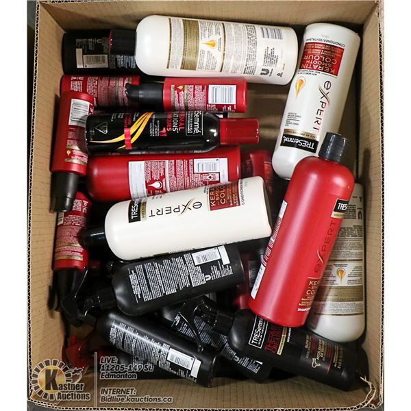 FLAT OF VARIOUS HAIR CARE PRODUCTS