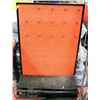 Image 1 : BLACK & ORANGE PEGBOARD STAND