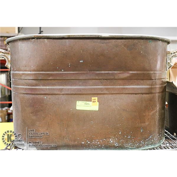 ANTIQUE COPPER BOILER