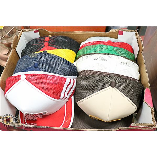 VINTAGE TRUCKER HATS- BOX LOT OF 18